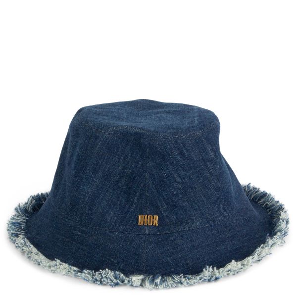 Christian Dior 2022 Frayed Denim Bucket Hat