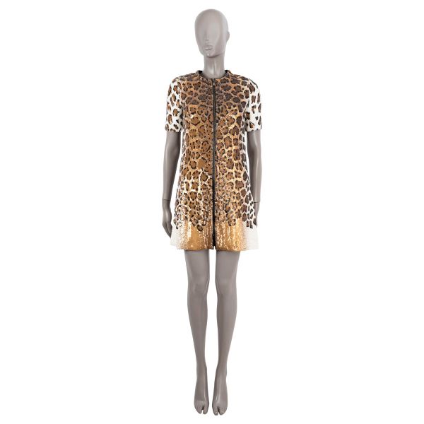 Louis Vuitton 2018 Leopard Sequin Shift Dress