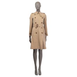 anspore overførsel kant Burberry Double Breasted Belted Trench Coat Beige Cotton