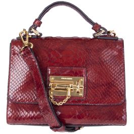 Dolce & Gabbana Monica Small Python Embossed Bag