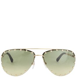 Louis Vuitton The Party Aviator Sunglasses, Monogram Black And Gold,  Preowned In Box WA001