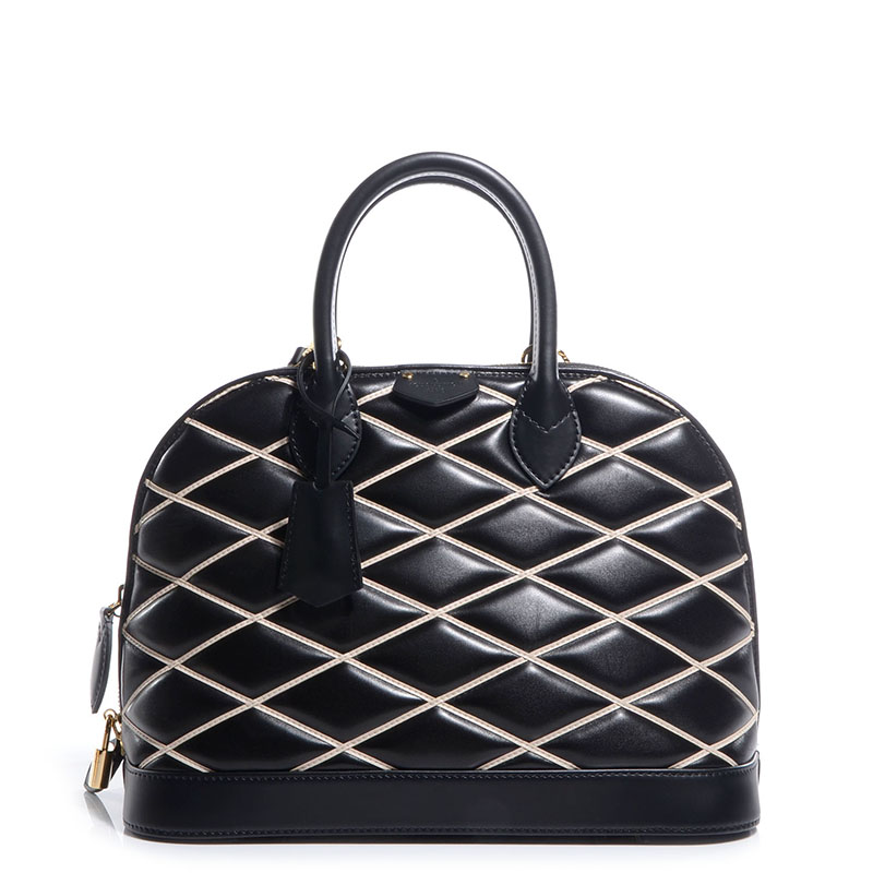 Louis Vuitton Limited Edition Black/White Glazed Leather Alma